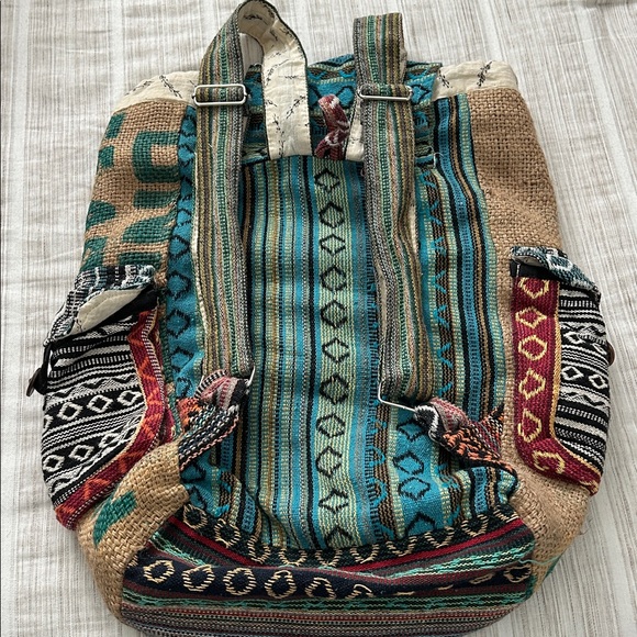 Bohemian style Colorful Patterned Backpack - Picture 3 of 4